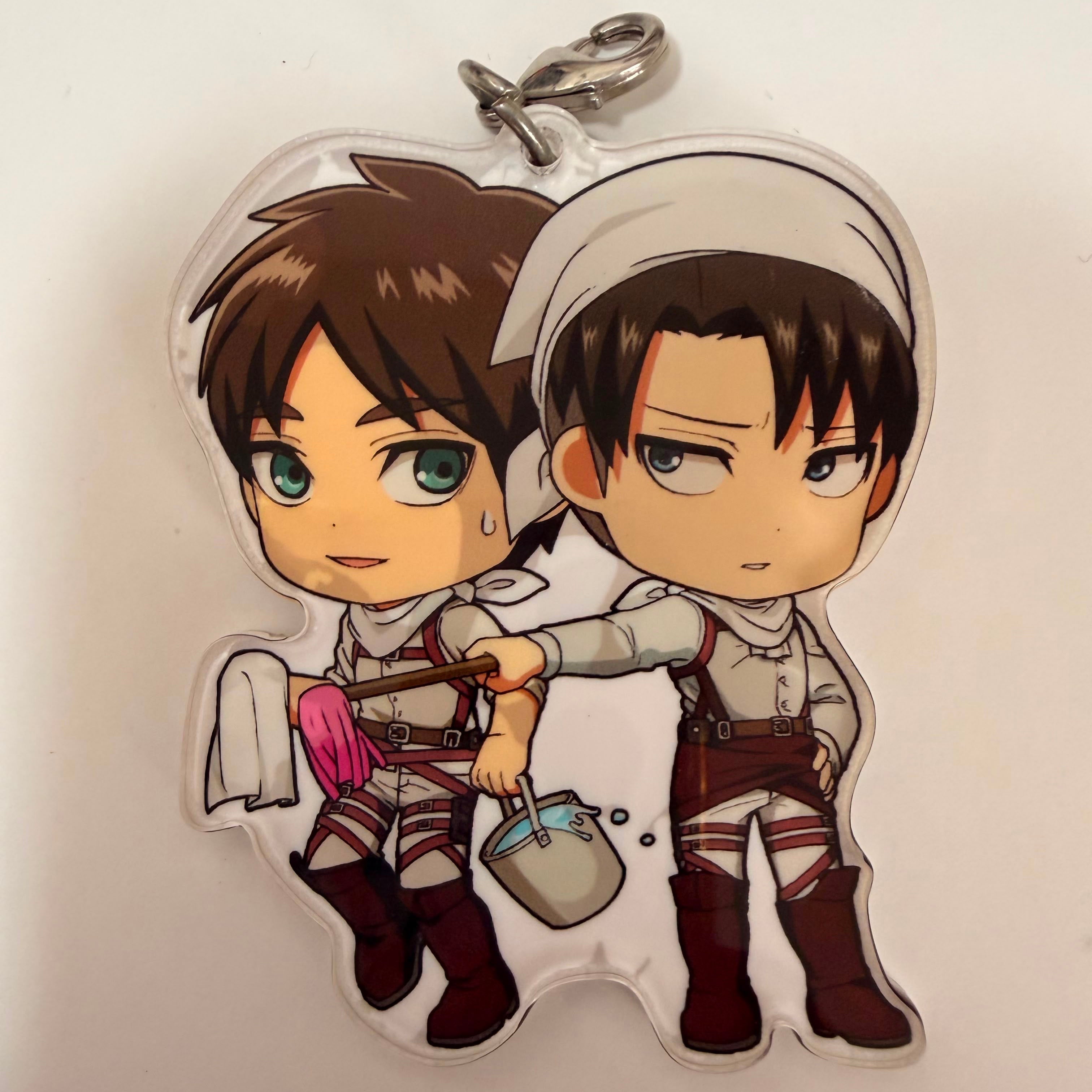 Attack on Titan Ichiban Kuji Eren Yeager & Levi Ackerman acrylic keychain