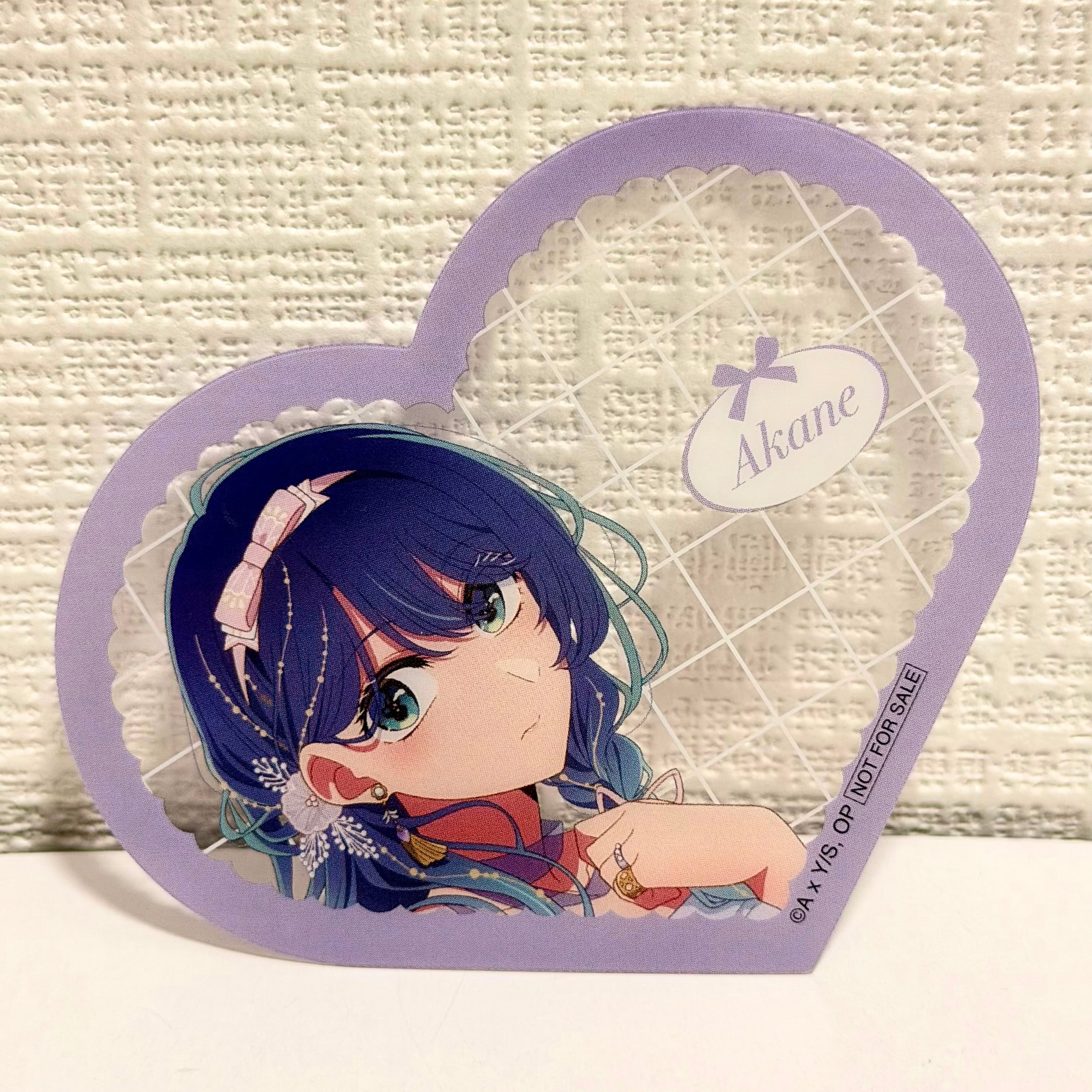 Oshi no Ko Official Mini Heart Shaped Collector Card Akane Kurokawa