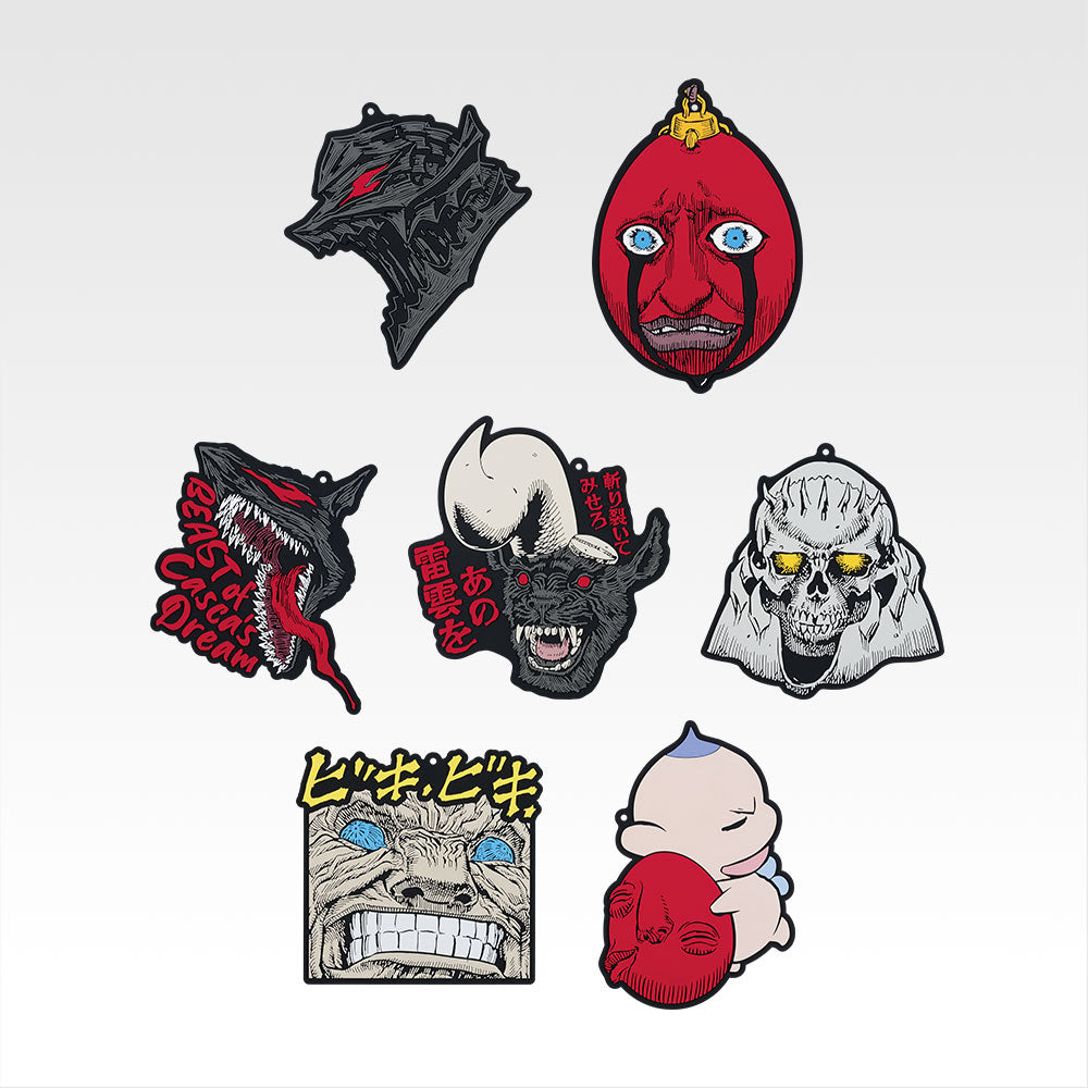 Berserk Ichiban Kuji prize G Rubber Keyholder and Cup Coaster Character Mascot Gashapon