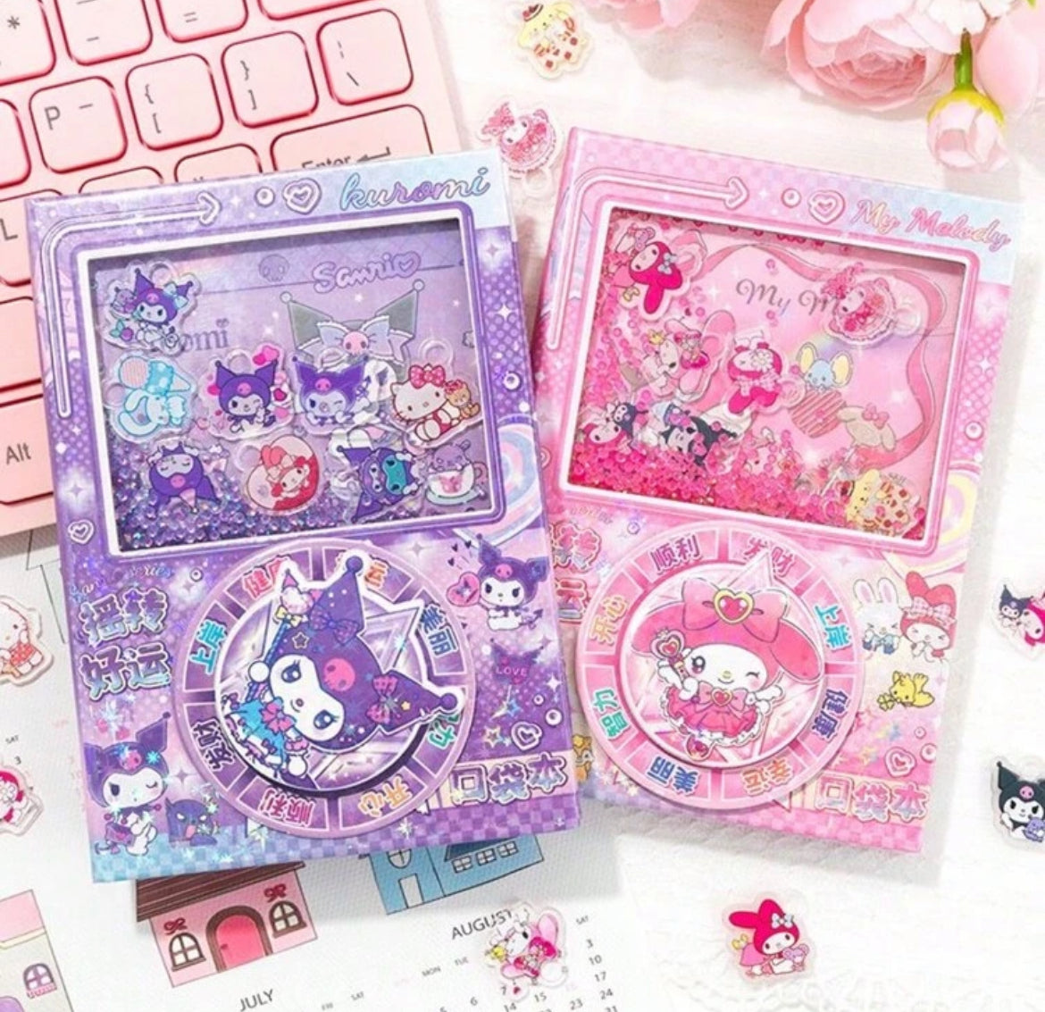 Sanrio Shaker Notebooks My Melody and Kuromi