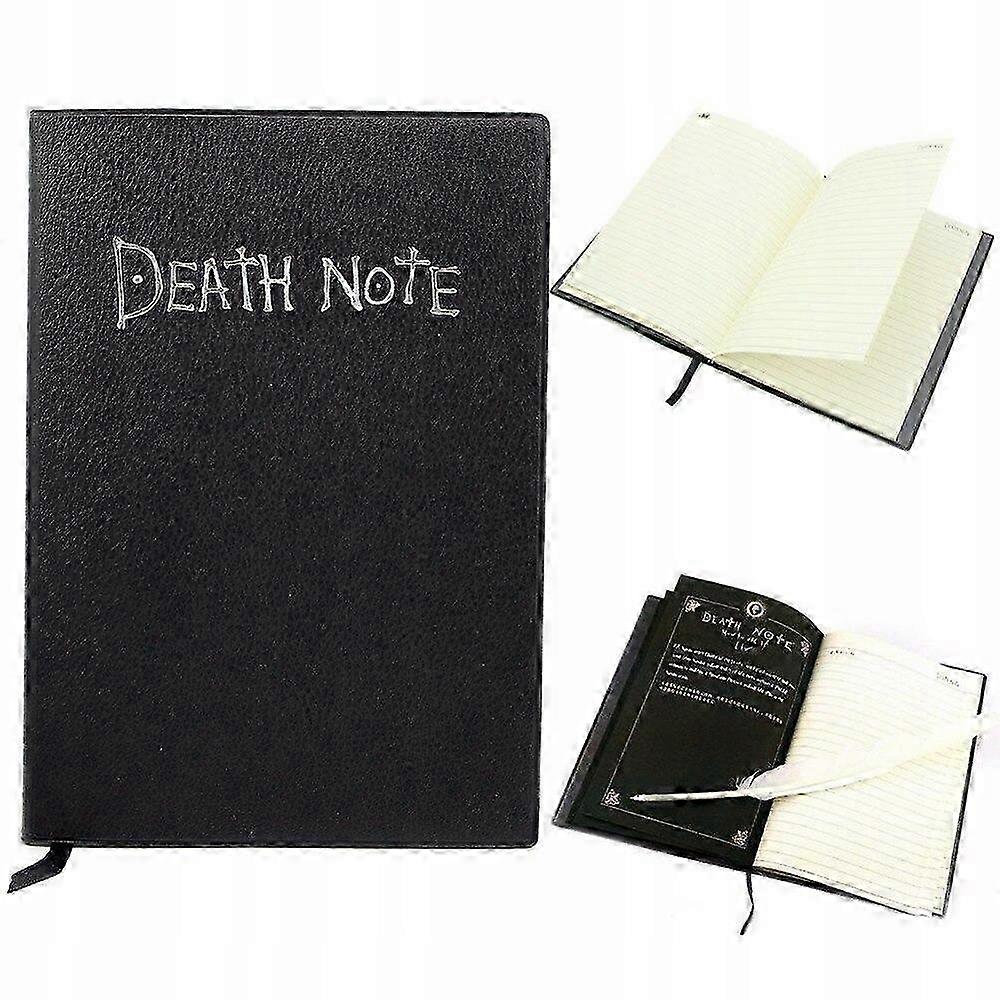 Death Note Light Yagami Notebook with Feather Pen Quill Leather Cover