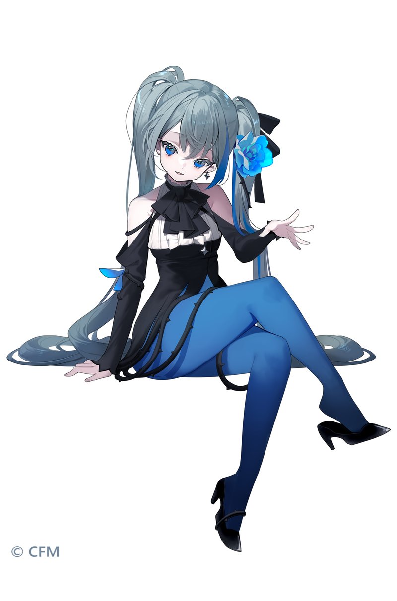 Vocaloid Hatsune Miku Flower Fairy (Blue Rose) Noodle Stopper Figure