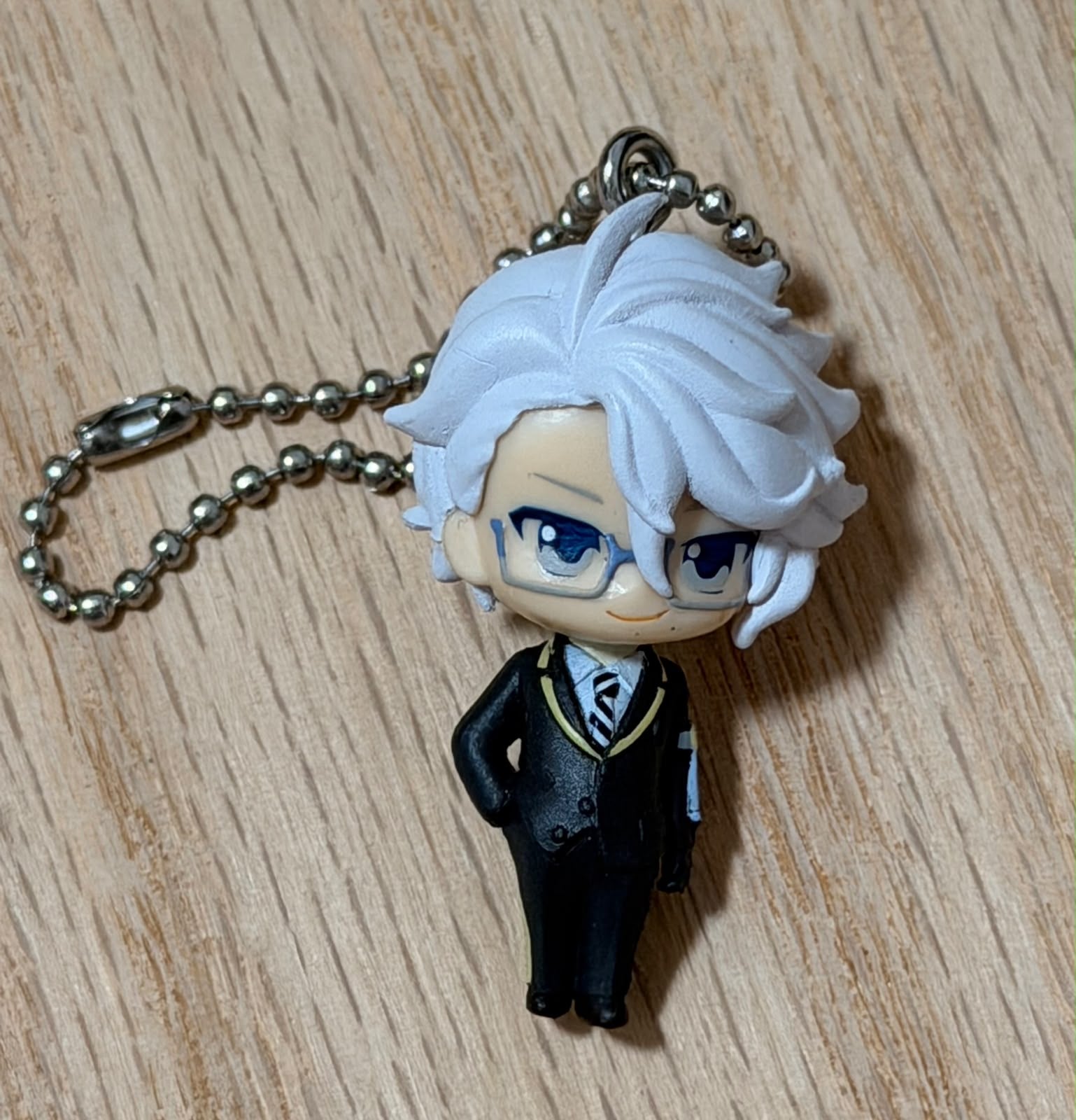 Twisted Wonderland Azul Ashengrotto mini figurine keychain by Bandai