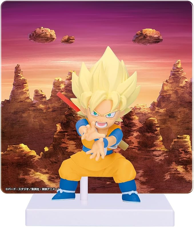 Banpresto - Dragon Ball DAIMA - Super Saiyan Son Goku with Panel (mini) Figure