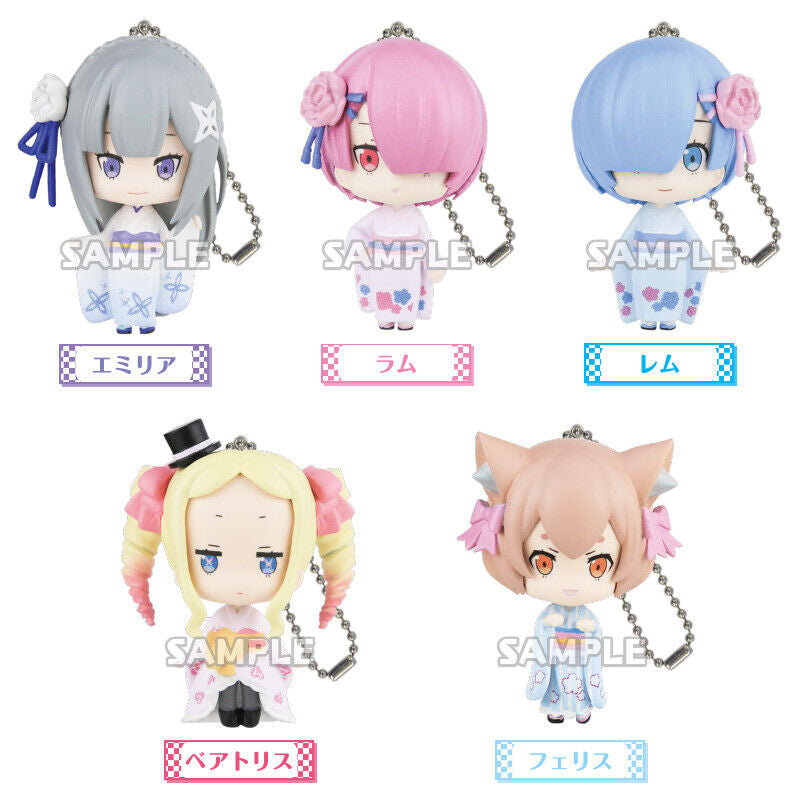 Re Zero Mini Figure Keychain Kimono Version Gasha by Bandai