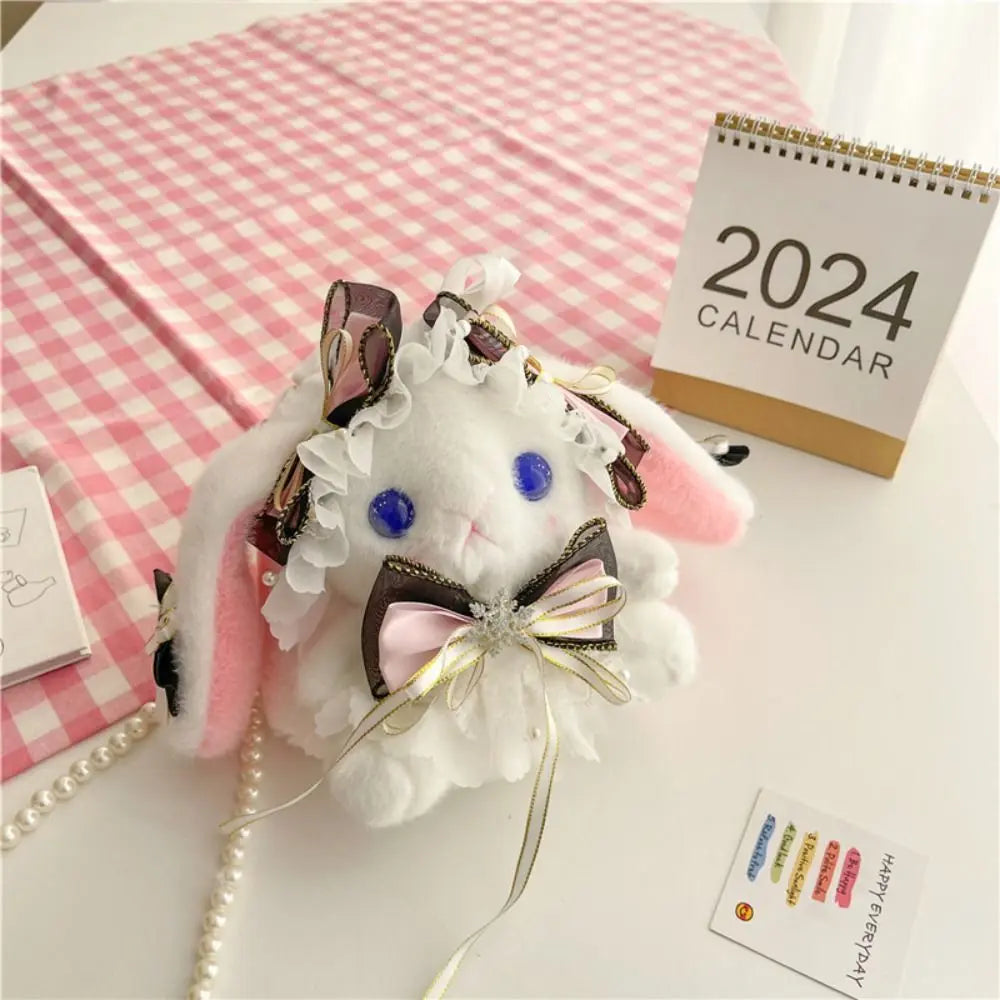 Bunny Plush Purse Black