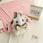 Bunny Plush Purse Black