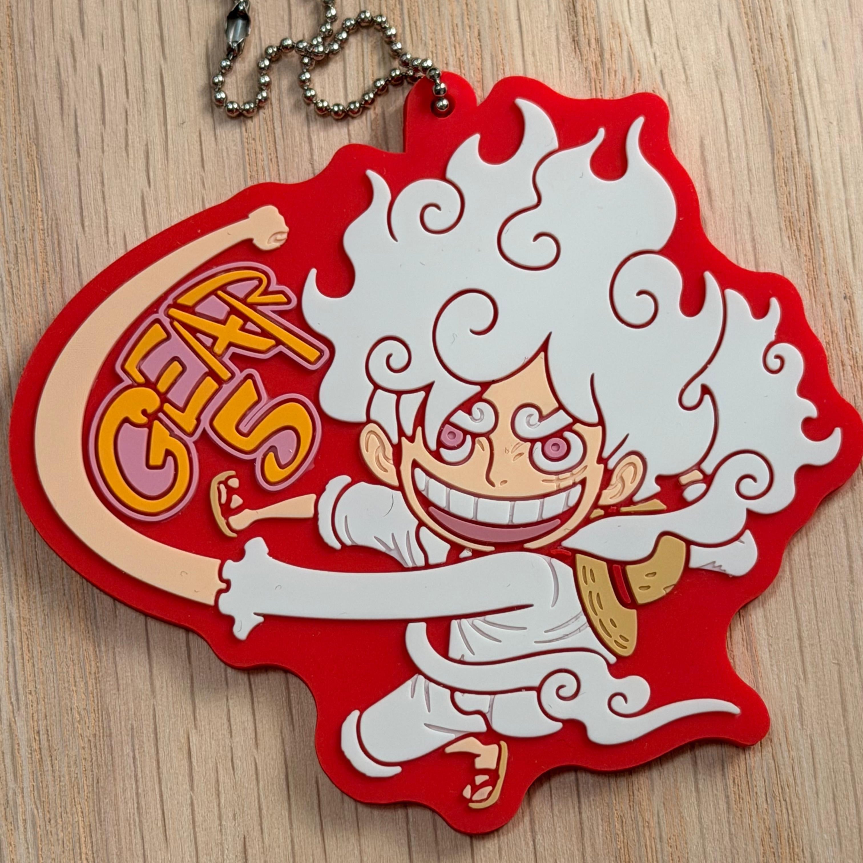 One Piece Monkey D. Luffy “Gear 5” rubber keychain by Bandai