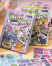 Aesthetic y2k Stationary Comic Style Collage Sticker Book Retro (1 Random Book)