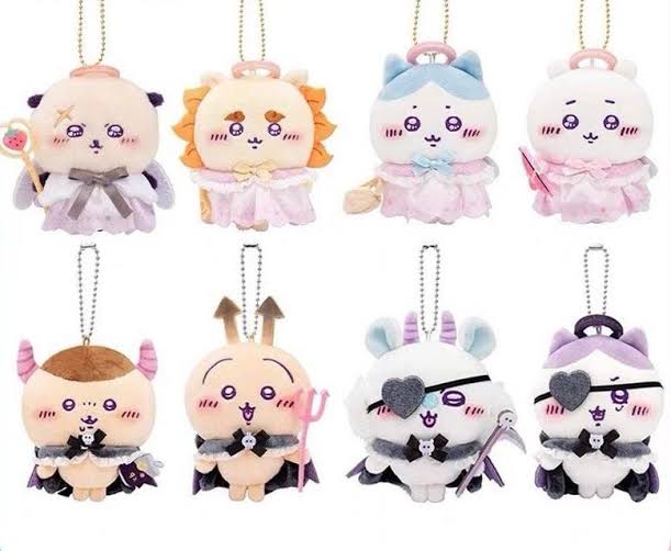 Chiikawa Angel and Demon Version Rakko Plush Keychain JP