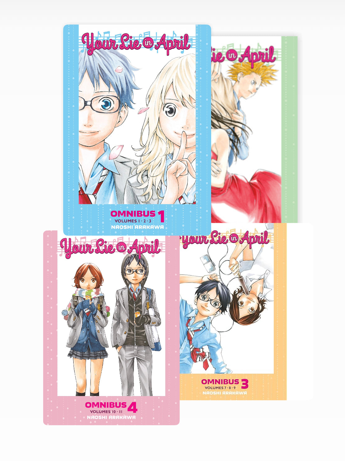 Your Lie in April Complete 1-4 Omnibus Editions English