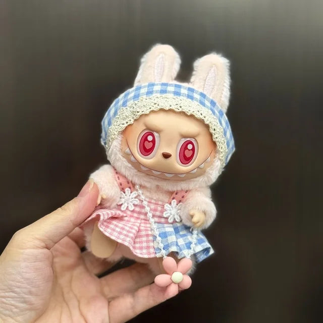 Plush Doll Clothes fits Labubu/skullpanda/lila etc