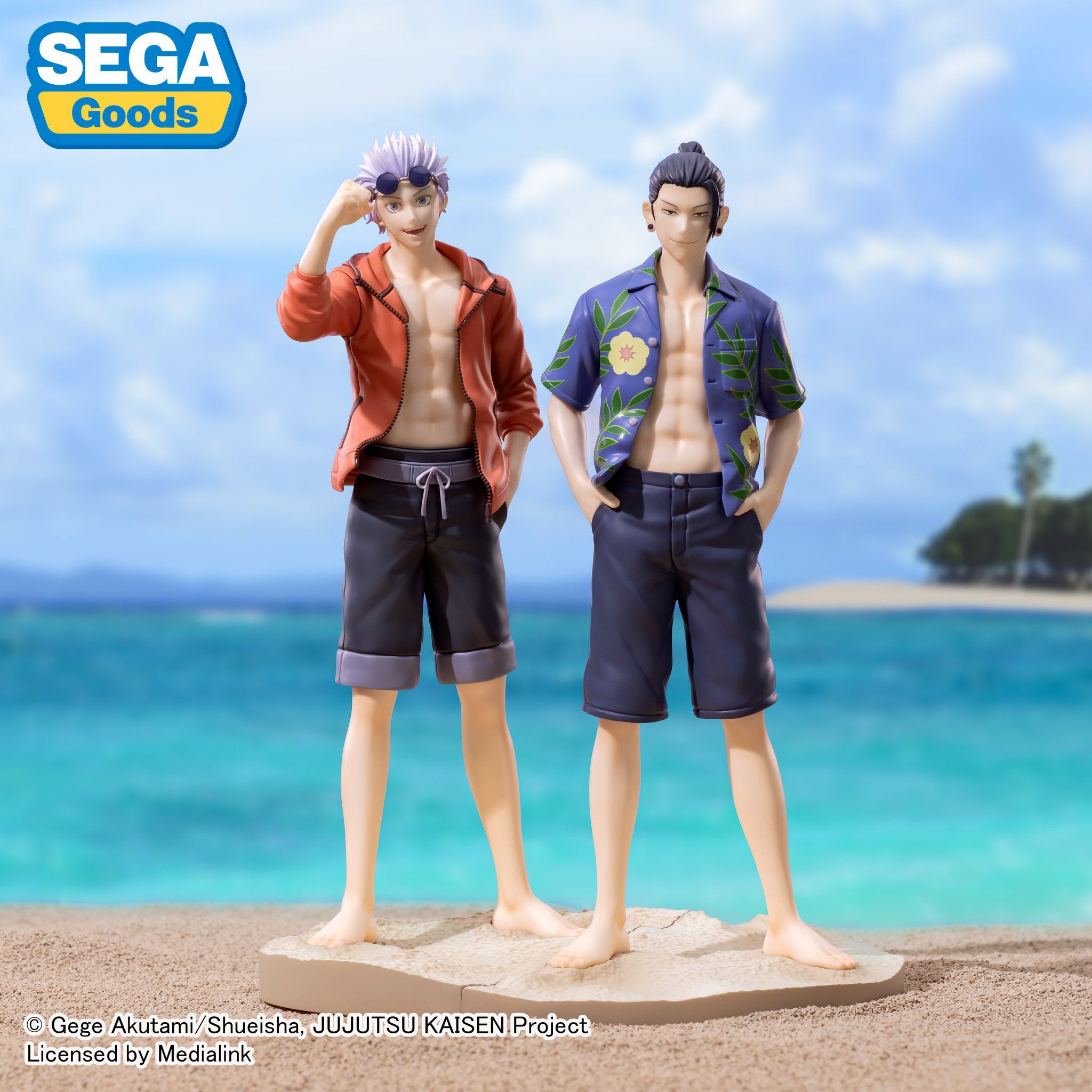 Jujutsu Kaisen Gojo and Geto Beach Set of two figures by Sega (RARE)