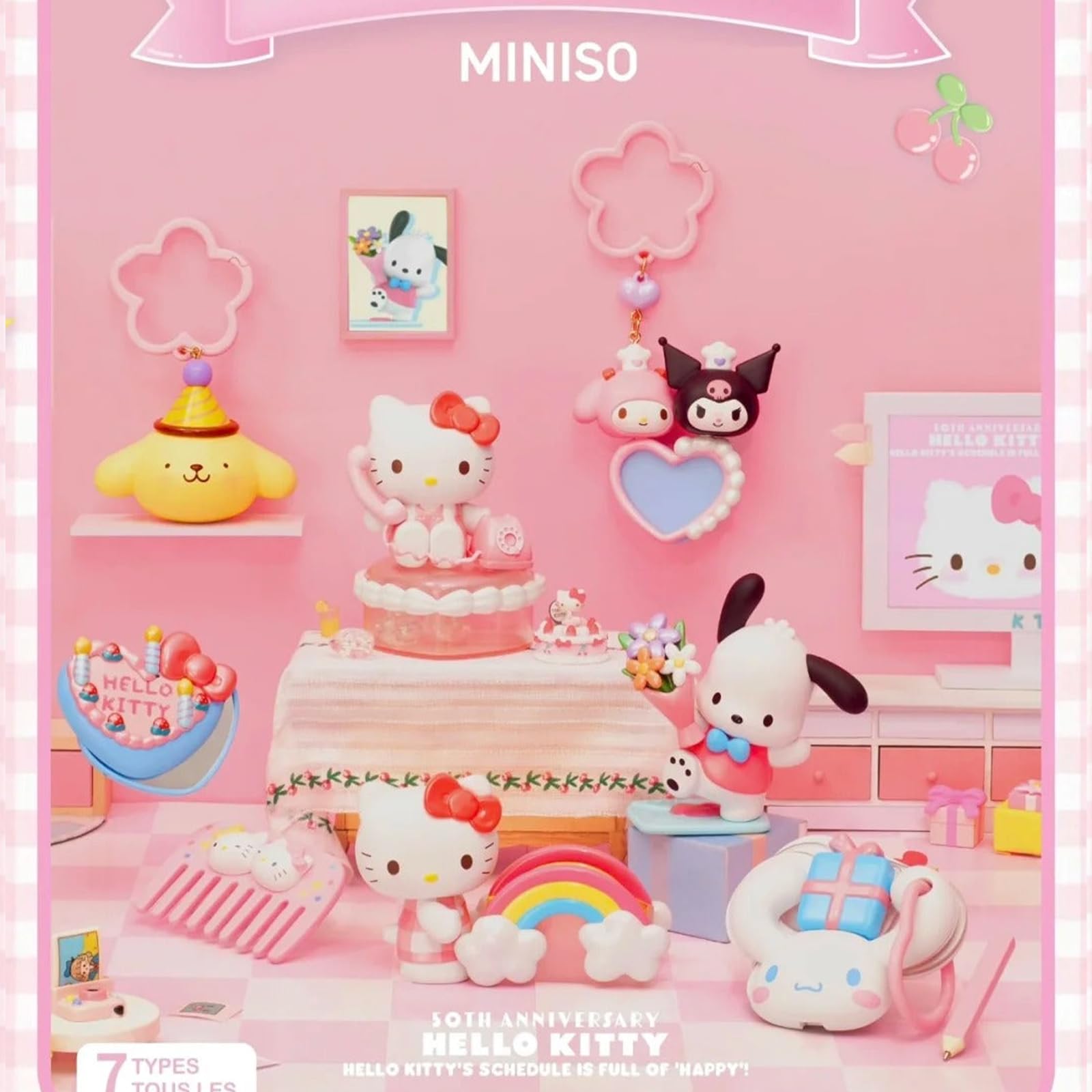 Sanrio Hello kitty & 50th Anniversary Blind Box Figures by Miniso