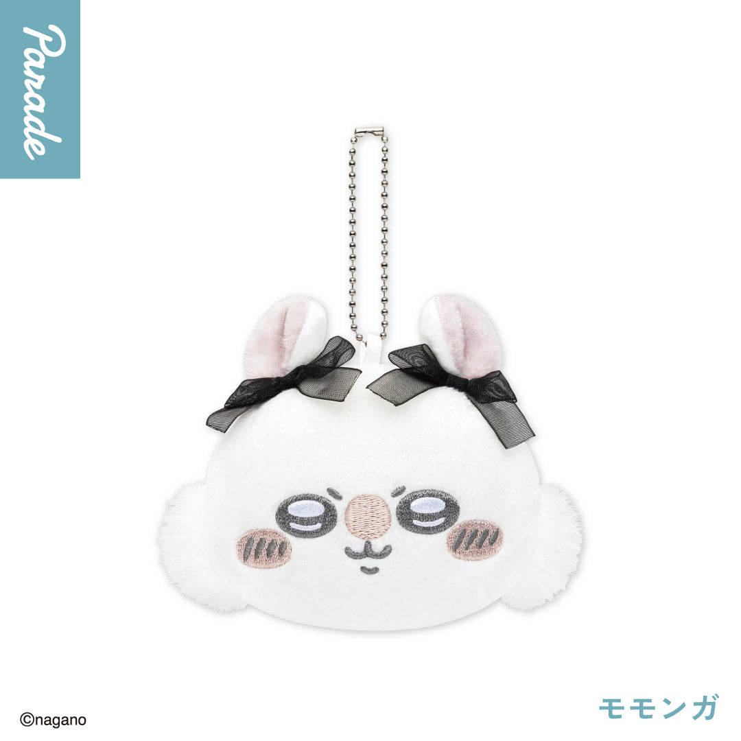 Chiikawa Momonga Ribbon Mirror Plush Keychain JP
