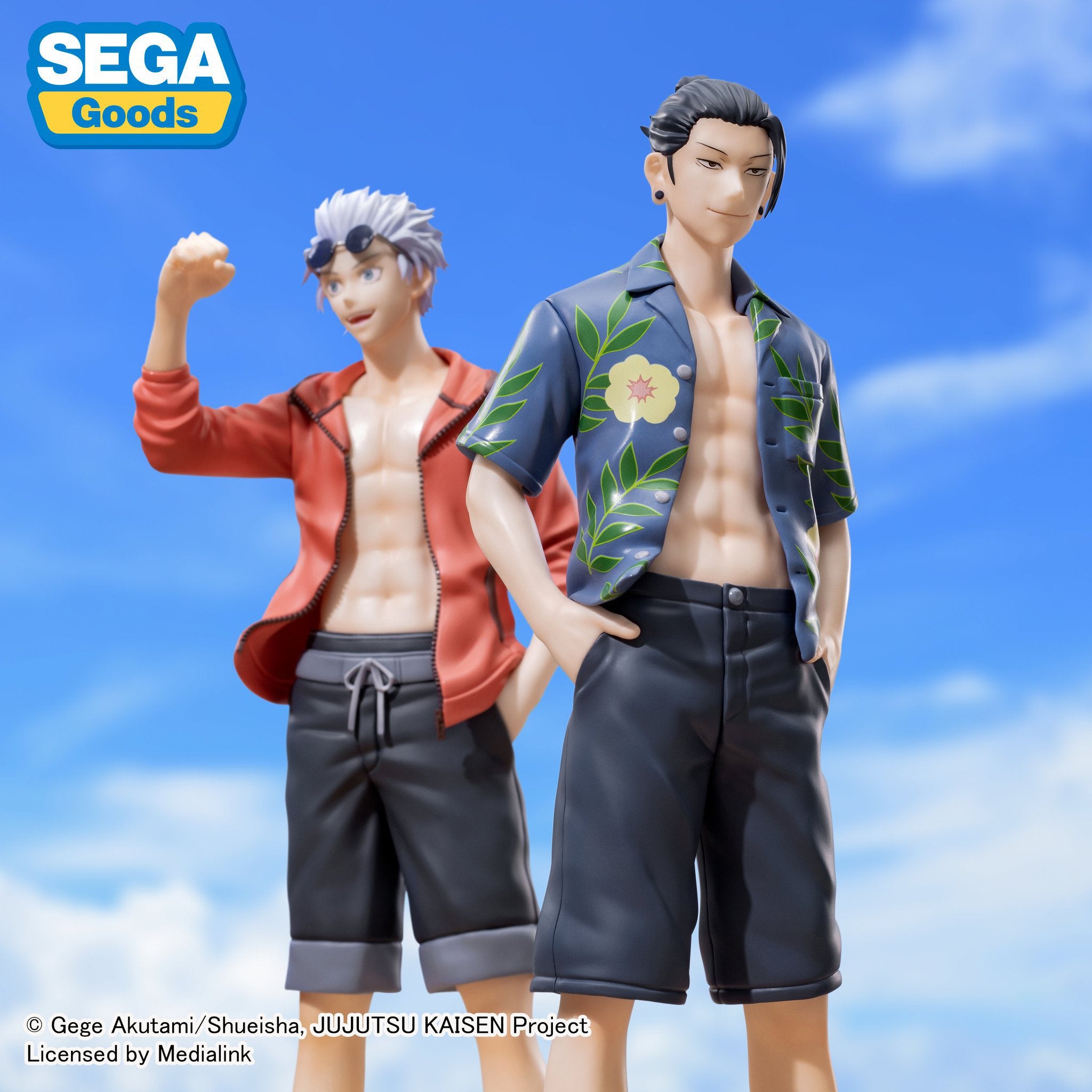 Jujutsu Kaisen Gojo and Geto Beach Set of two figures by Sega (RARE)