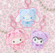 Sanrio Leopard Print Plush Keychains