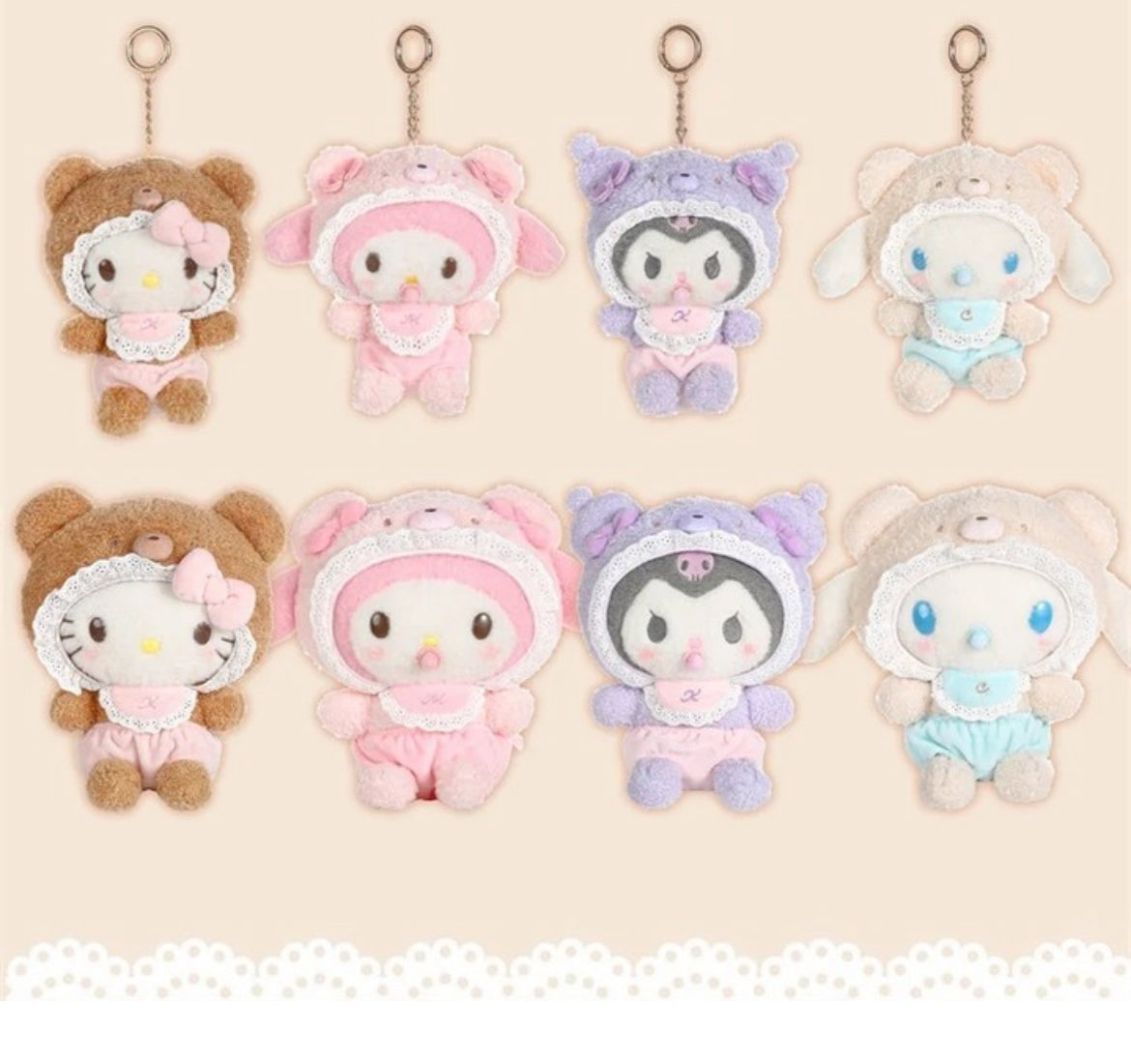 Sanrio Babies Plush Keychains