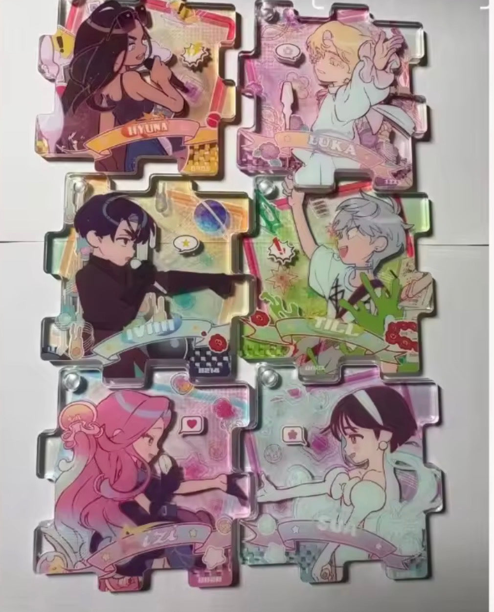 Alien Stage Matching Puzzle Piece Acrylic Keychains