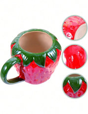 Strawberry Kawaii Ceramic Mug