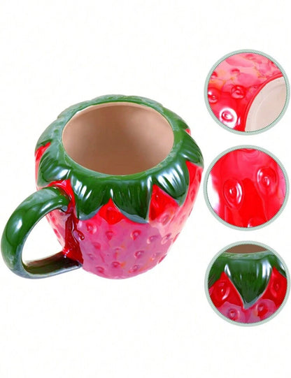Strawberry Kawaii Ceramic Mug
