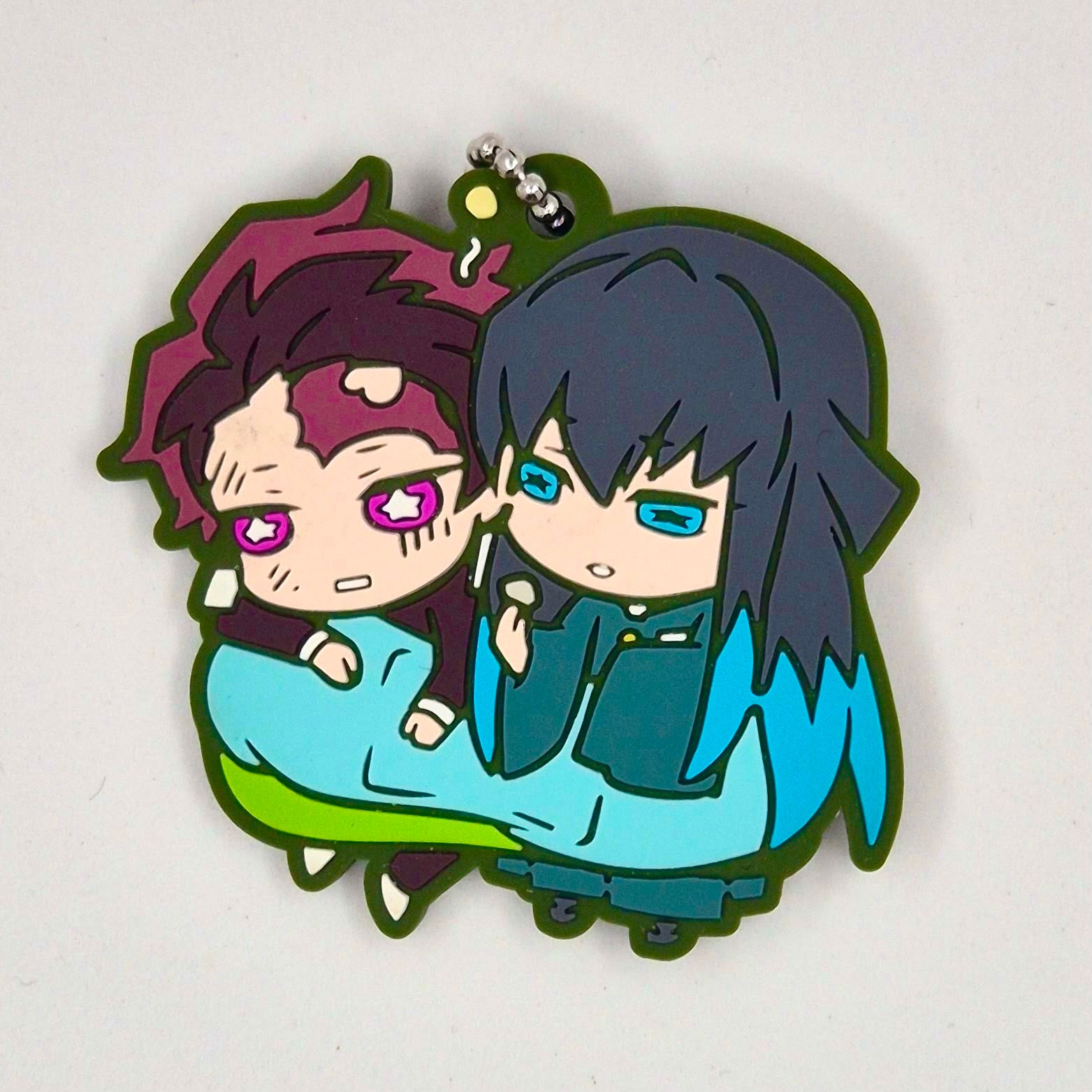 Demon Slayer Bandaid Series Gashapon Keychain Kamado Tanjiro & Tokito Muichiro