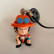 One Piece Ace mini figurine strap keychain by Bandai