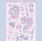 2000s Anime Girl Aesthetic Kawaii Cybercore Angelcore Lolitta Sticker Sheets