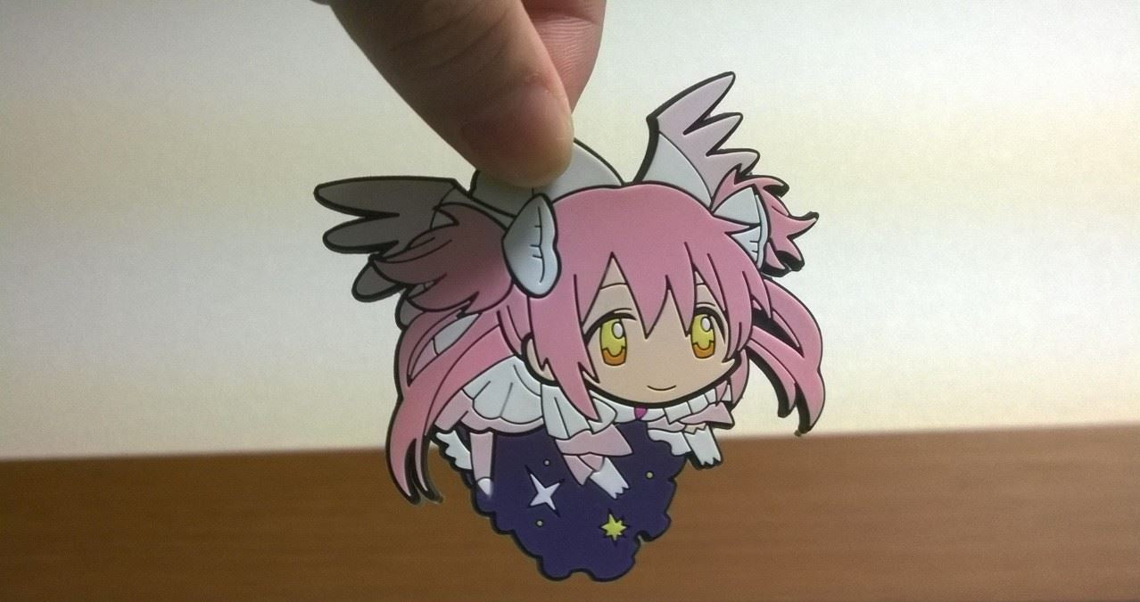 Puella Magi Madoka Magica Ultimate Madoka Tsumamare Rubber Keychain