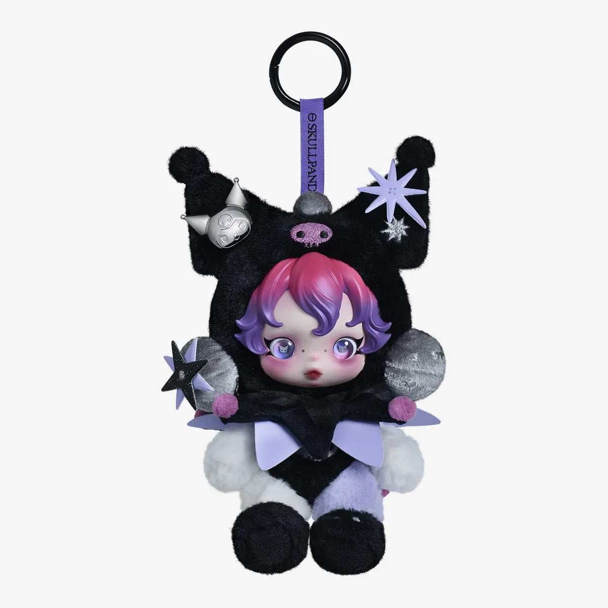 Skullpanda X Kuromi Limited Edition Plush Keychain by Pop Mart