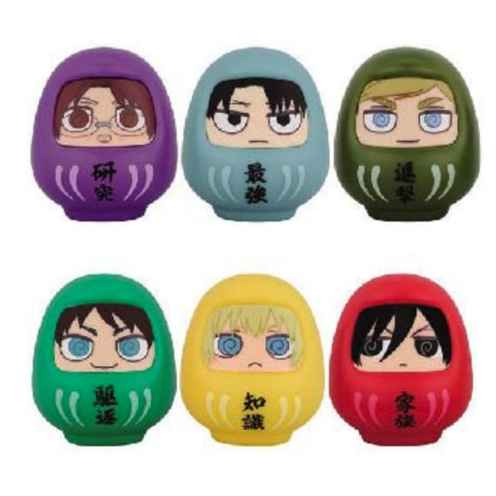 Attack On Titan Daruma Set Armin Eren Mikasa Ichiban Kuji