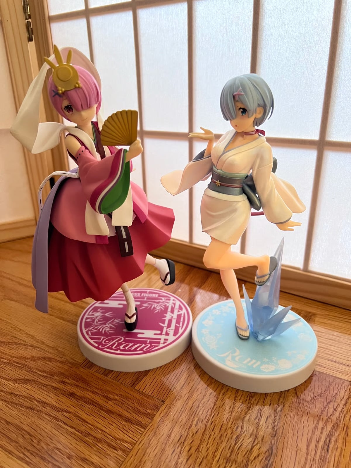 Set of 2: Furyu Re:Zero Starting Life in Another World: Rem Yuki Onna Fairy Tall Series SSS Figure and Princess Kaguya (Pearl Version)