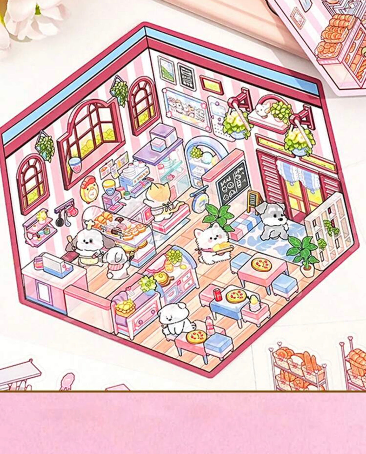 3D Sticker Paper Isometric Room ASMR DIY Mini Scene