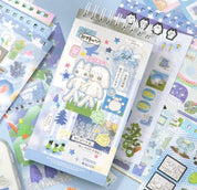 Minimal Cybercore Vintage Japanese Aesthetic Sticker Book 20 pages/book