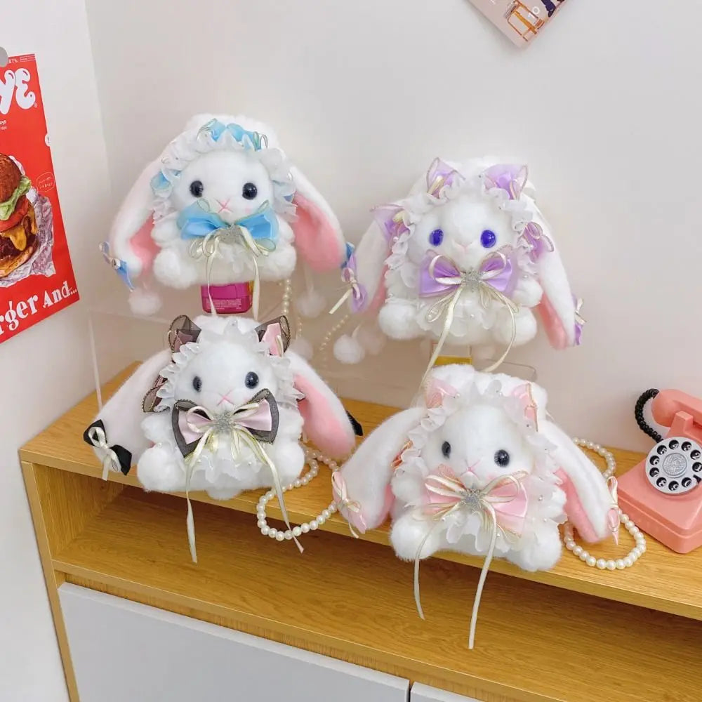 Bunny Plush Purse Black