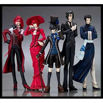 Black Butler Trading Arts Vintage set of 3 figures rare (3 PCs)