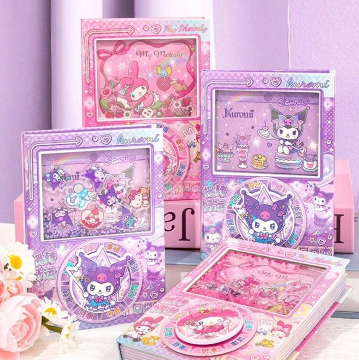 Sanrio Shaker Notebooks My Melody and Kuromi