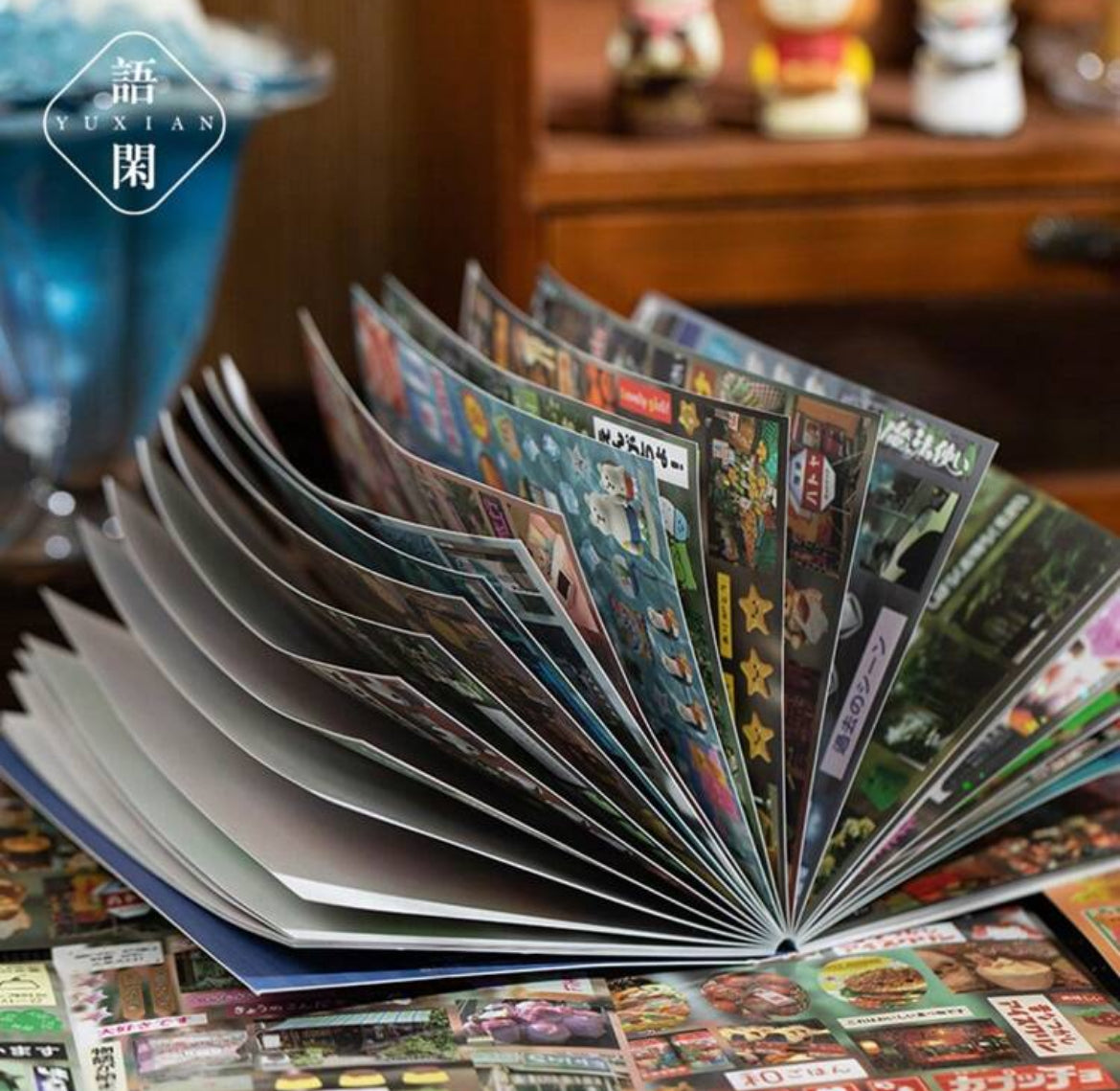 A5 Japanese Style Aesthetic Ocean Aquatic Fish Sticker book 45 pages/book