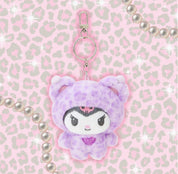 Sanrio Leopard Print Plush Keychains