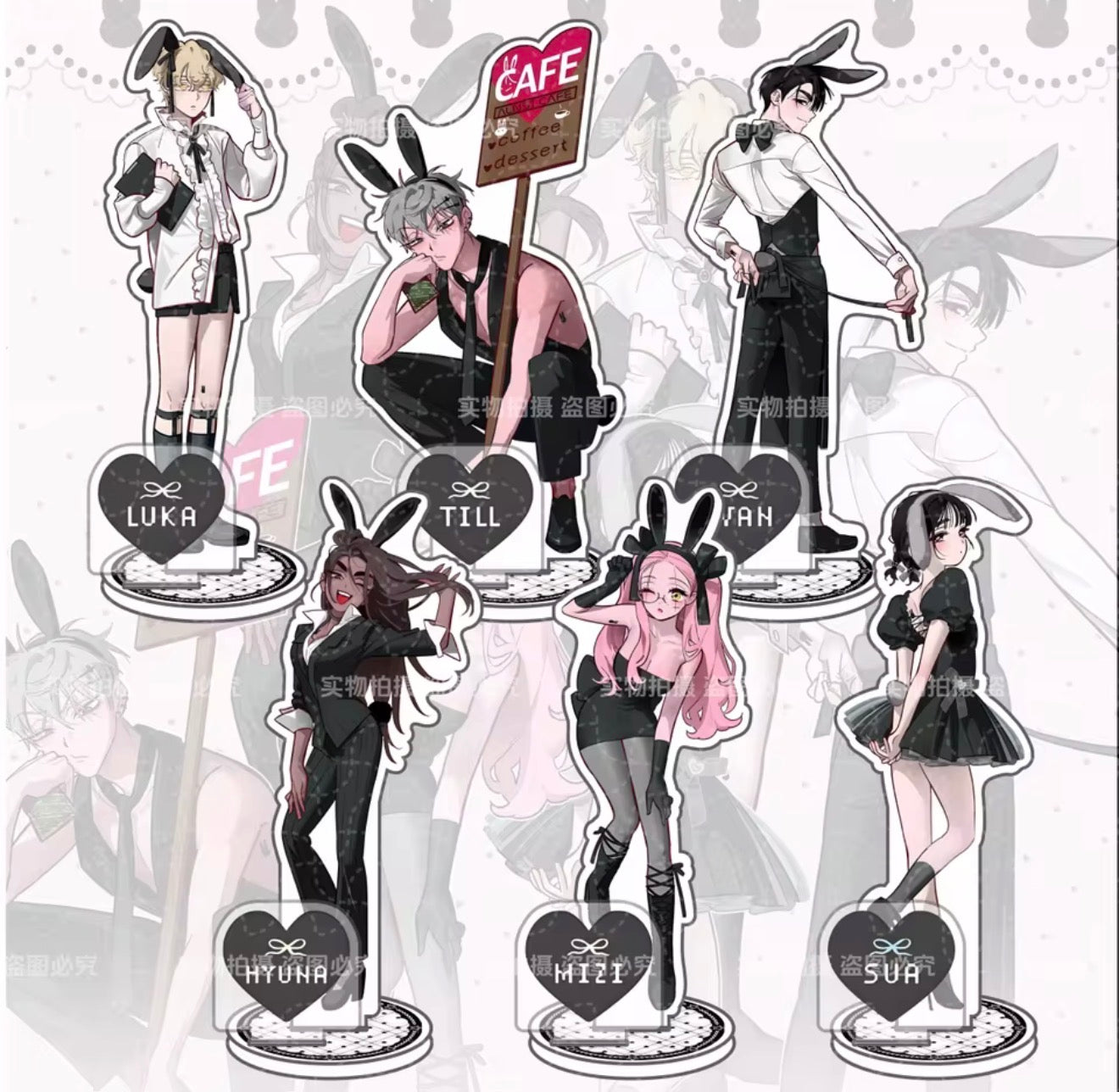 Alien Stage Bunny Themed Acrylic Stands