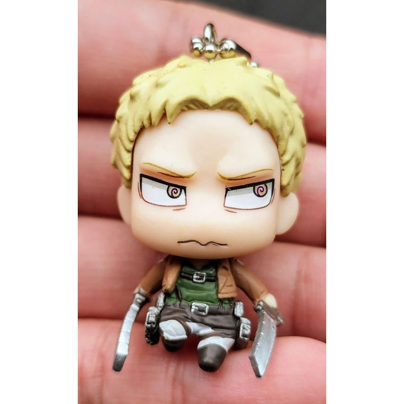 Attack on Titan Shingeki no Kyojin Vol 3 Deformed Figure Gashapon Keychains RARE