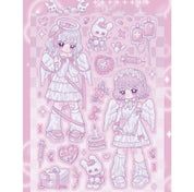 2000s Anime Girl Aesthetic Kawaii Cybercore Angelcore Lolitta Sticker Sheets