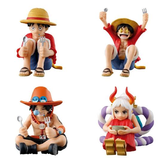 One Piece 2025 Gashapon Sitting Figures Yamato Luffy Ace