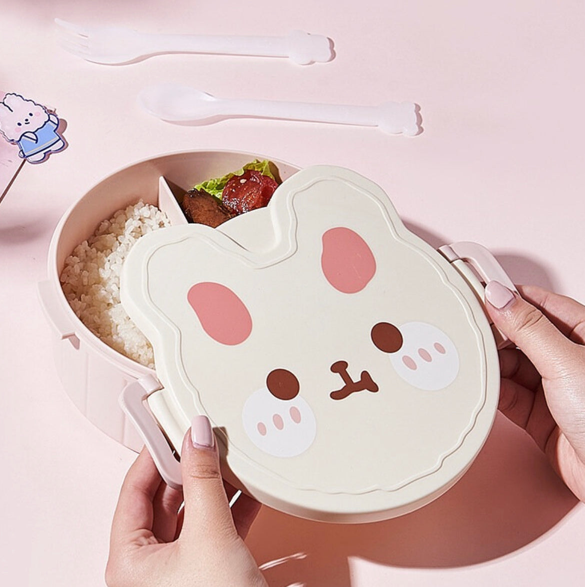 Kawaii Bunny Face Lunch Box