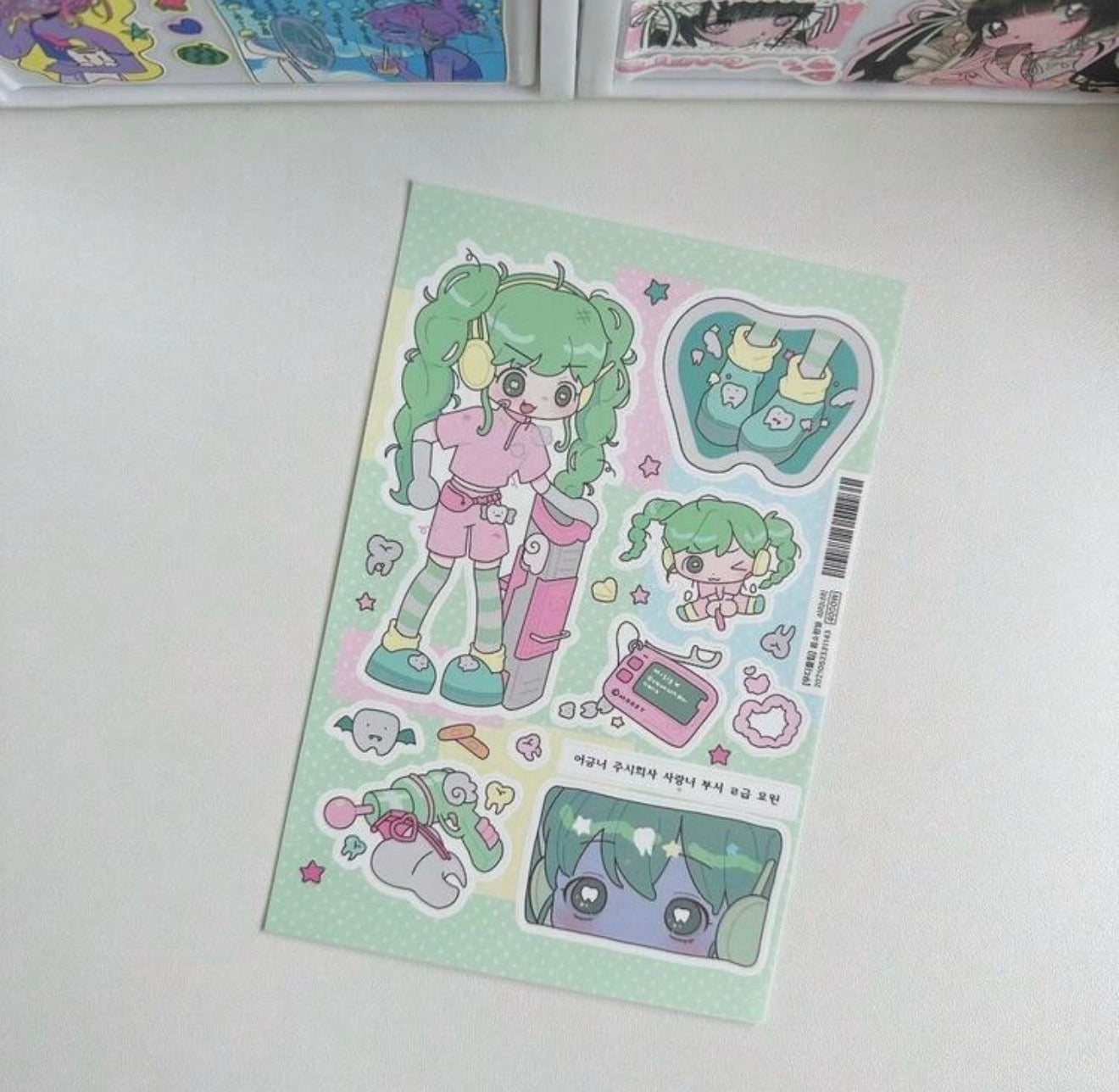 Anime Kawaii Gamer y2k Cybercore Sticker Sheets (7 Designs)