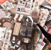 Aesthetic Cute Embroidery Red Sticker Book Scrapbook Journal 30 pages/book