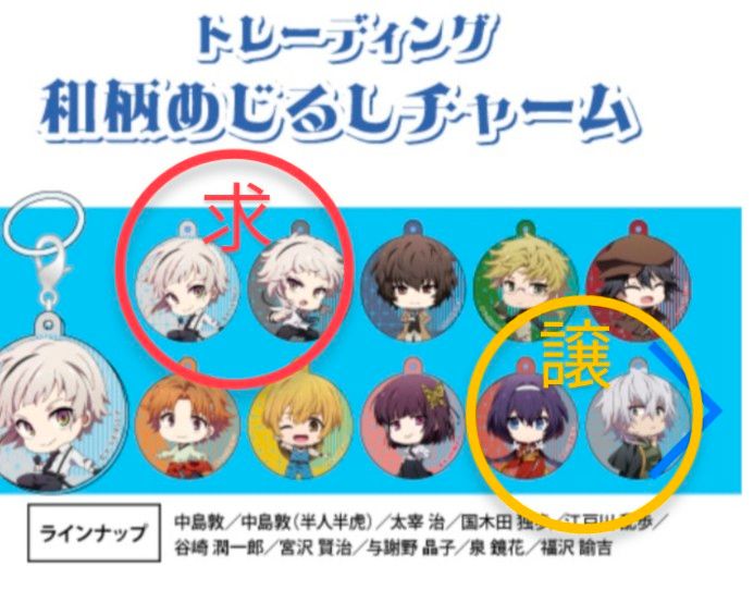 Bungo Stray Dogs Acrylic Keychain Blind Bag Gashapon (1 Random Keychain)