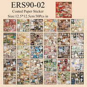 Aesthetic Cute Embroidery Red Sticker Book Scrapbook Journal 30 pages/book