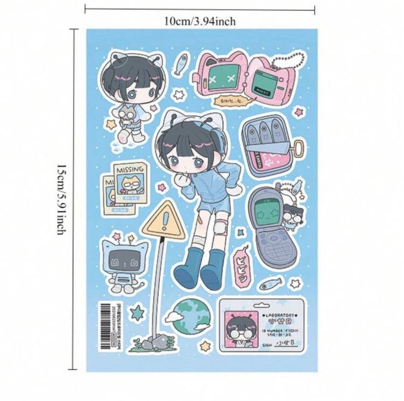 Anime Kawaii Gamer y2k Cybercore Sticker Sheets (7 Designs)