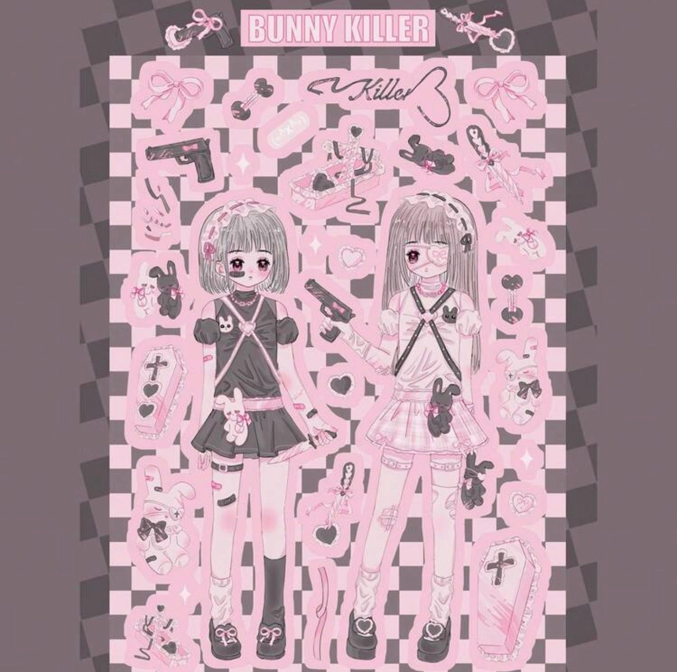 2000s Anime Girl Aesthetic Kawaii Cybercore Angelcore Lolitta Sticker Sheets